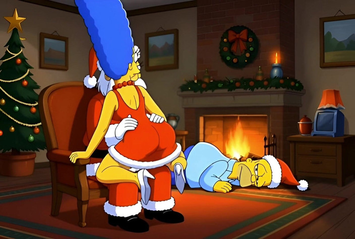 Octopussy Lovers Club: Le père Noël baise Marge Simpson, femme au foyer mariée,...