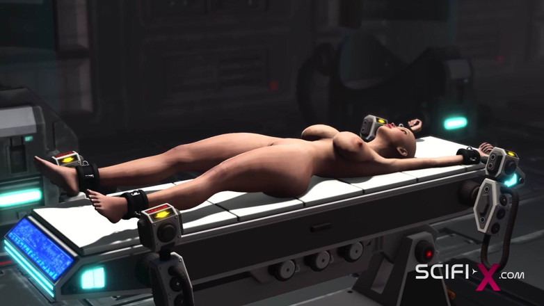 SciFi-X: 科幻男性性感人妖在实验室里玩弄一个性感的年轻辣妹