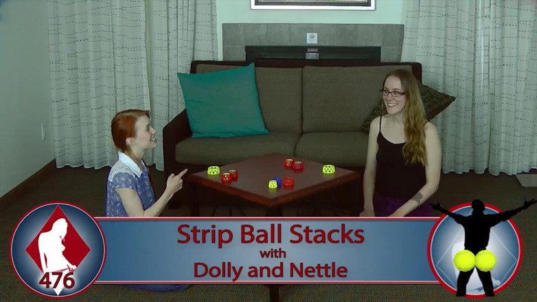 Lost Bets Games: Two Lesbians in an Intimate Strip Ball Stacks Challenge