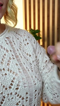 Wife Handjob with Cumshot on Boobs