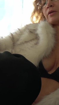 Teaser in Fur and Overknees with My Dirtytalk I Will Make You Hard in This Video.