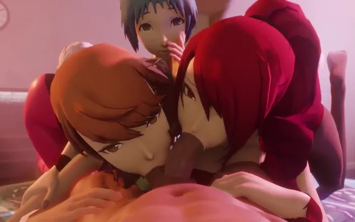 Velvixian 3D: Persona 3 FFFM Foursome