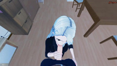 Hentai Smash: Sae Niijima fa un deepthroat al tuo cazzo e ingoia...