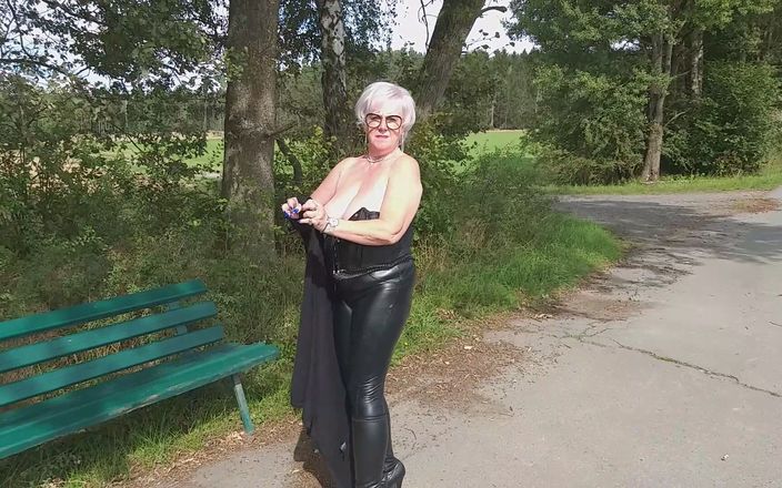PureVicky66: German Granny with Huge Boobs Gets Horny on a Walk...