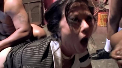 Black Market: Stocking milf gets slammed in interracial gangbang