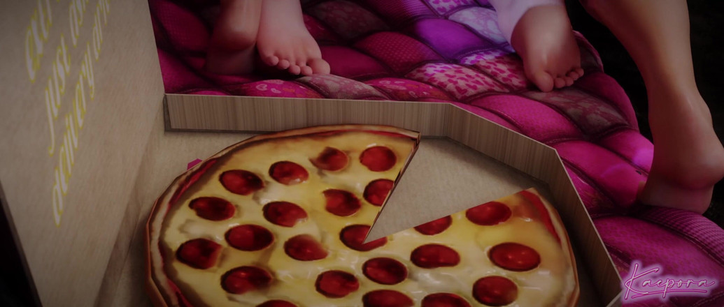 Kaepora NSFW: Pizzacı sürtük Juno Kiriko'ya yemek teslim ediyor ve sikmek için...