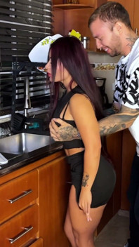 Big Ass Alejandra Palacios Colombian Fucks Brian Evansx in the Kitchen