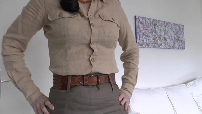 Lady Victoria Valente: Aufregender gürtel anprobe mit einem wäscherock, teil 3, lady victoria Valente