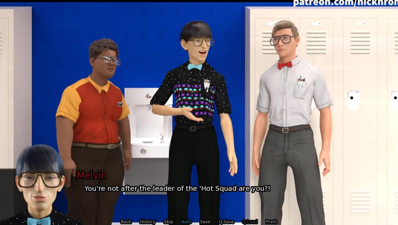 Visual Novels: SexBot 3 - nerd baciato da una milf in uniforme