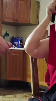 Stepmom in Her Kitchen Offered Milk to Her Trapped