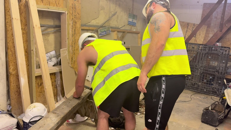 Scruffy Stocky: Helmet Builder Hairy Bear Eats Ass Then Breeds Chav Bareback