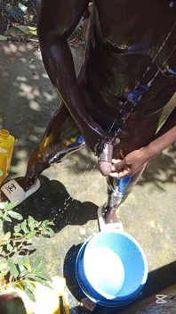 Real Outdoor Shower Dick Massage