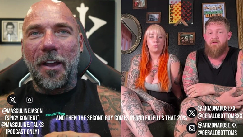 Raw and Uncensored with Masculine Jason: Pornohvězda zpověď - Arizona Rose a Gerald Bottoms (epizoda 207)