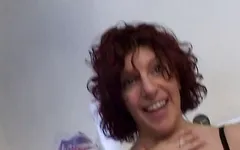 Italian amateur girl filmed with a big cock in her hand