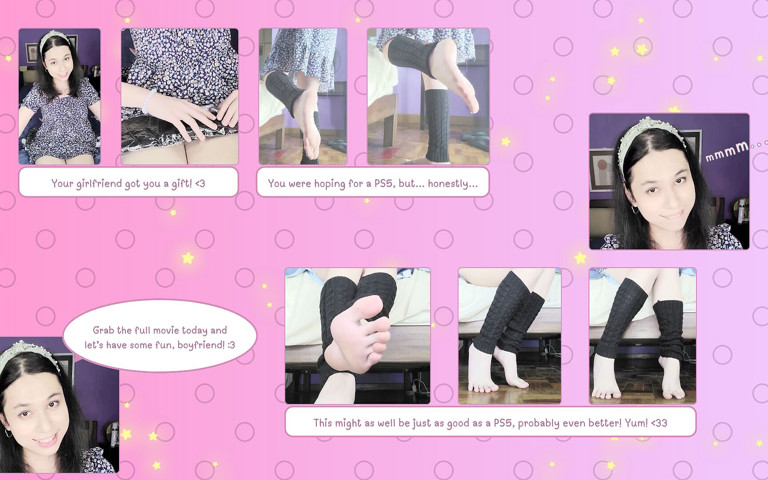 You've Got a Gift! My Feet! with Leg Warmers? Yum! (Dani The Cutie)