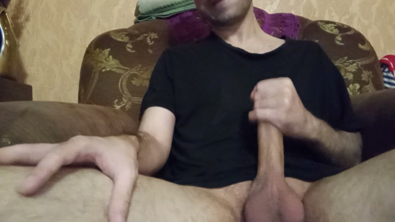 Alex Metallov: Big Cock and Hot Balls. Horny Guy Jerking and Derives...