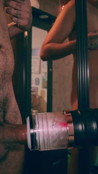 Big Uncut Cock Latino Camilo Brown Fucking Fleshlight Shooting a Big Load and Eating His Own Cum