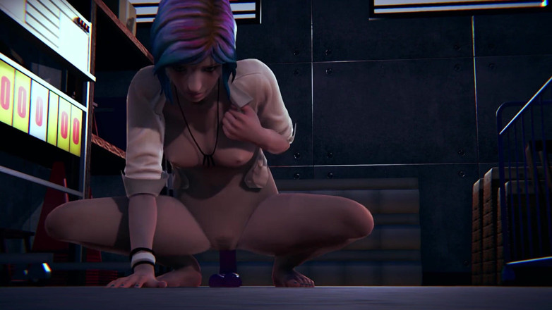 Waifu club 3D: Chloe cavalca un dildo e viene