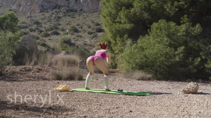 Outdoor Yoga in Pantyhose in the Forest (Sheryl X Sinclair)