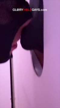 Married Family Man Only Finishes at the Gloryhole - When His Cock Is Tied