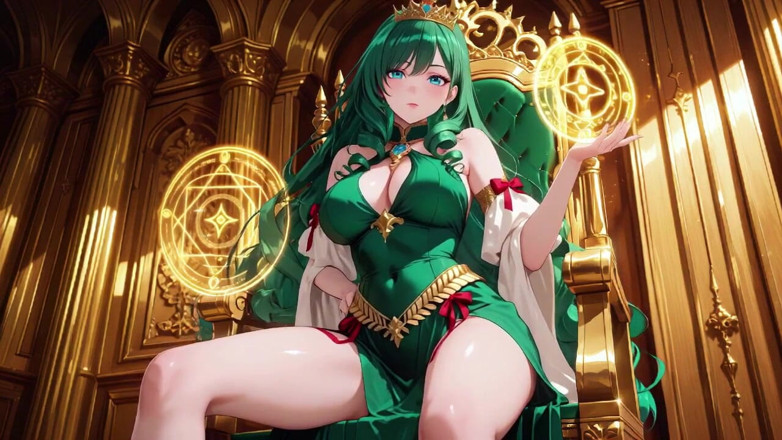 Tay Swift X: Green Queen on the Golden Throne! Lazy Seduction in a...