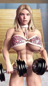 A Girl with a Breathtaking Body Will Show Flexing Her Abs