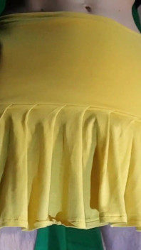 Yellow Miniskirt with Yellow Shorts