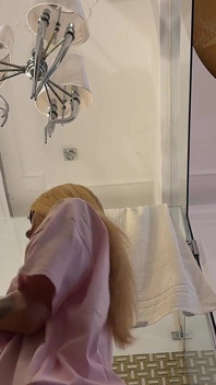 Sexy Girl in the Bathroom Prepares Takes Panties off and Her Girlfriend Visit Her to Spread Her Pussy and Check Her Small Tits