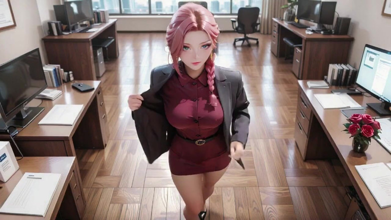 Seraphina Vale: Pink Pony Secretary! Office Private Tease, Can You Handle This...
