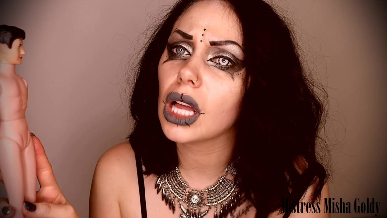Goddess Misha Goldy: Livecam Voodoo Trừng phạt thân thể vì không vâng lời