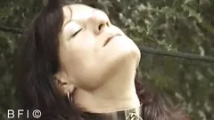 Two kinky and horny masters torment a mature female