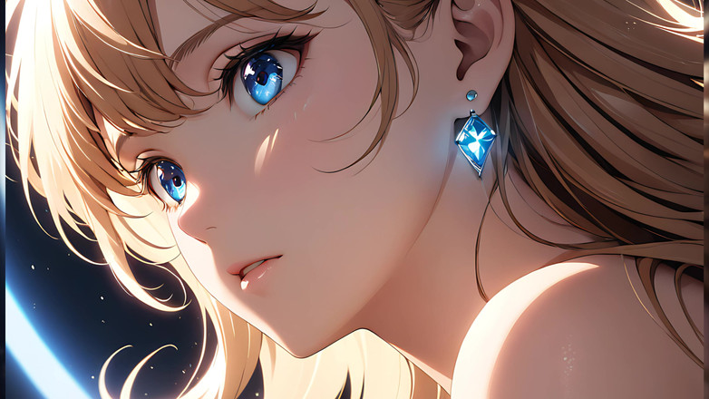 LustRender: Ätherischer Aufstieg: eine schöne junge frau, gewickelt in himmelstiallicht