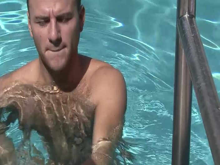 SEXUAL SIN GAY: Cruising Holidays Scene-3_two Guys Enjoy a Blowjob in the Pool...