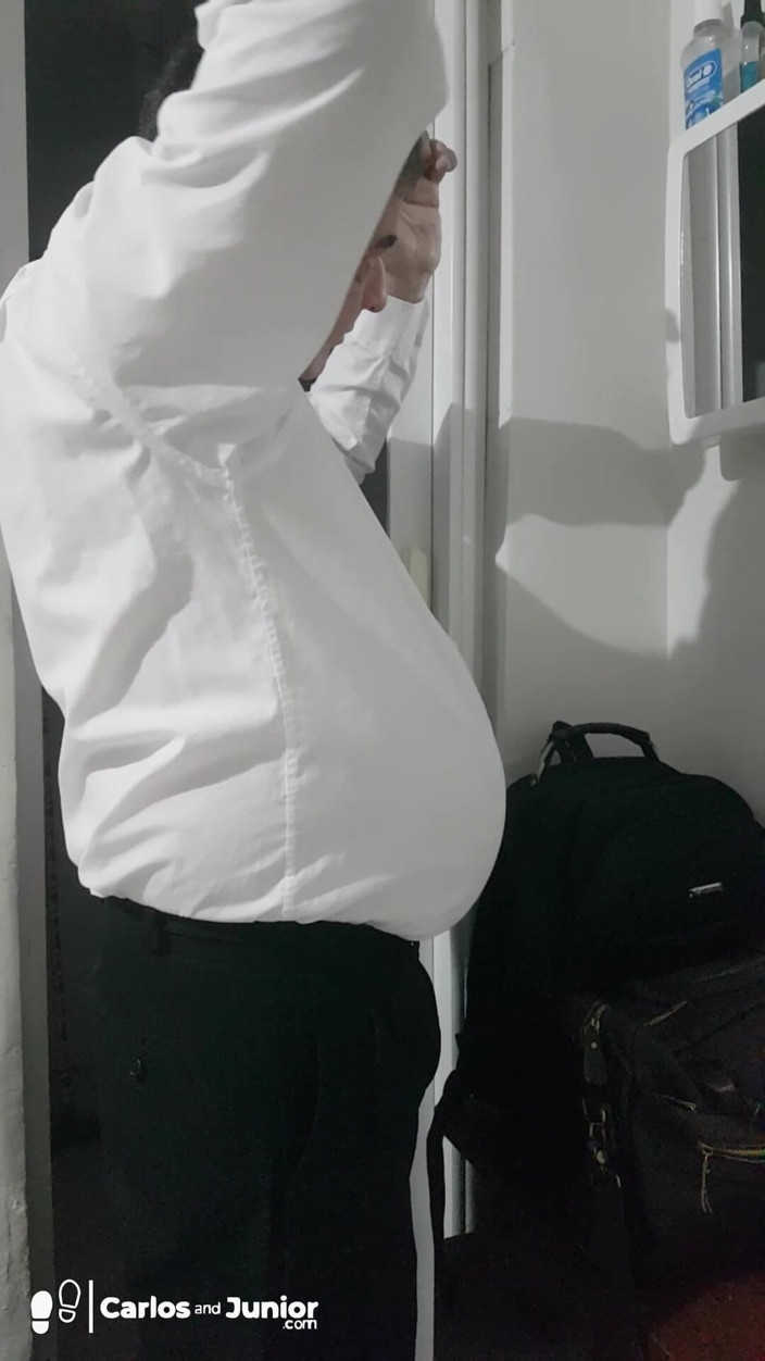 Carlos And Junior: Stepdaddy Getting a Blowjob Before Work.