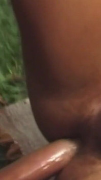 Throbbing Cock Stretches Mature Ass Wide Open Outdoors