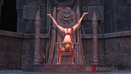 3dxpassion: Lilith fode duro sua jovem escrava sexual no castelo escuro