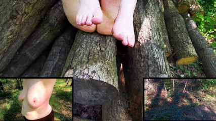 Bouncy Tits Action: Sesja im Wald