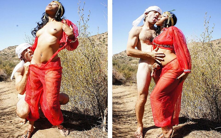 Ebony beauty: Yasmine De Leon duża zdradzająca murzynka dziwka z małymi piersiami...