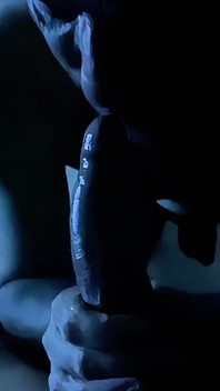 Drooling on Big Uncut Dick