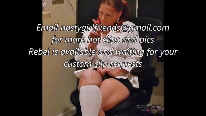 Nasty Girlfriends: Naughty college girl Rebel shows her knickers