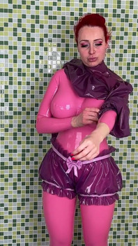 Miss Fetilicious Šaty Do Růžové A Fialové Latex