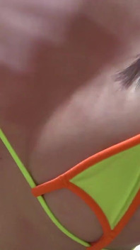 Japanese Girls Exclusively Apartment, a Room with Big Tits Girl Doing Sexy Exercises in Micro Thong Bikini Wedgie Ass and Pussy
