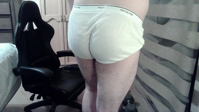 Himbo_Fox: Gespierde camboy buigt zijn spieren en hurkt