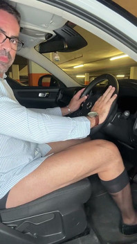 Playing in Socks in the Car
