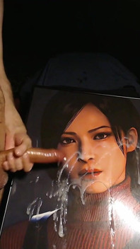 Cum homenaje para Ada Wong (personaje del juego de Resident Evil 4 Remake) enorme carga