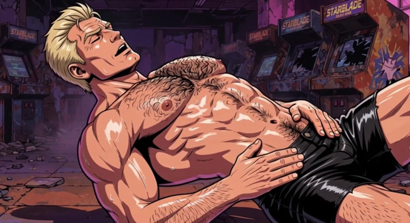 Erotic Man: Sweaty Hunks ในแอนิเมชั่นอาร์เคด