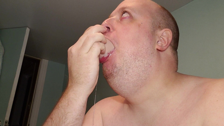 Charlieboy69: Facefuck Whit 8 Inch Dildo