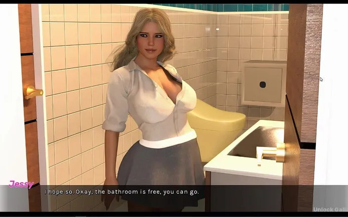 EroticKrisso: Lewdstory Blonde Sucking Dick in the Bathroom.