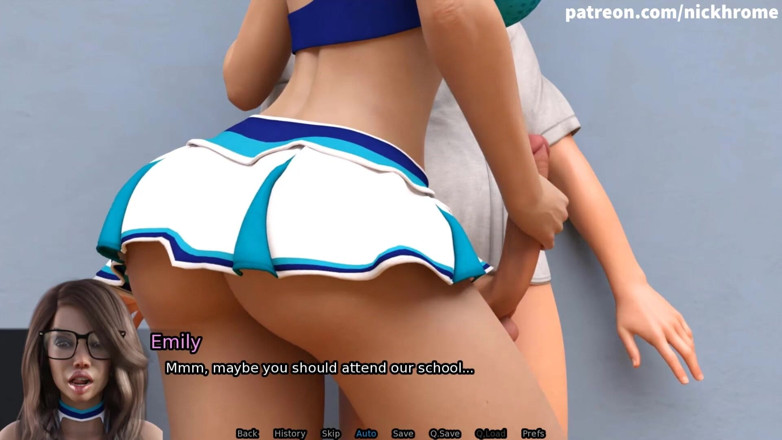 Visual Novels: SexBot 49 - hot cheerleader outfit