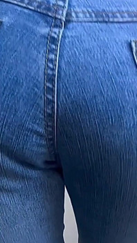 Jeans, fétiche, petite MILF, cul, danse du cul